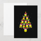 Invitation Lumières de sapin de Noël amateur de softball Xmas (Devant / Derrière)