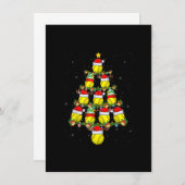 Invitation Lumières de sapin de Noël amoureux de softball San (Devant / Derrière)