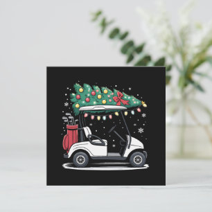 Invitation Lumières de sapin de Noël pour chariot de golf Xma