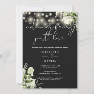 Invitation Lumières de verdure pour mariage intime de récepti