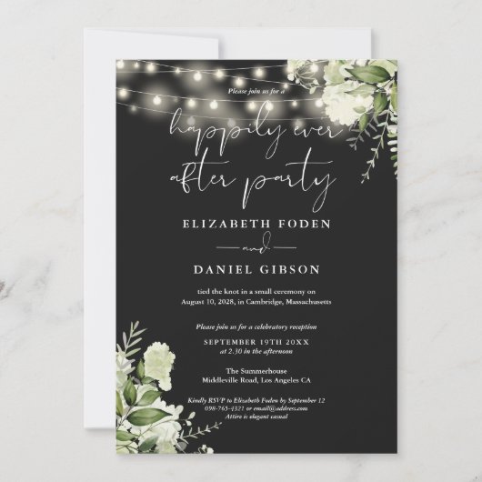 Invitation Lumières de verdure String Happily Ever After Mari (Devant)