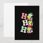 Invitation Lumières de volleyball Ho Ho Ho Chapeau de Père No (Devant / Derrière)