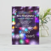 Invitation Lumières des étoiles du Nouvel An (Debout devant)