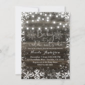 Invitation Lumières d'hiver et flocons de neige Baby shower r (Devant)