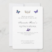 Invitation Lumières du Néon clair Quinceañera (Dos)