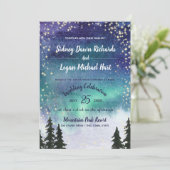 Invitation Lumières du Nord Aquarelle étoile Sky (Debout devant)