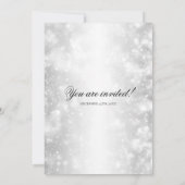 Invitation Lumières élégantes de miroitement d'argent de (Dos)