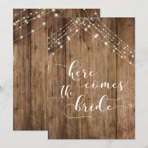 Invitation Lumières en bois Brown voici le signe du chien de 