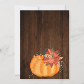 Invitation Lumières en bois floral chic or rustique automne S (Dos)