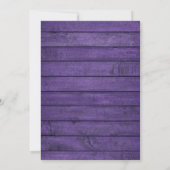 Invitation Lumières en bois rustique violet Mariage Pot Mason (Dos)