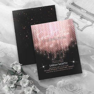 Invitation Lumières en cascade Sweet 16 Rose Gold ID790