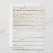 Invitation Lumières en Dentelle de Bois Blanc pour Soirée de (Dos)