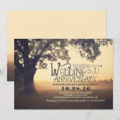 Invitation lumières en forme de guirlande arbre anniversaire (Devant / Derrière)