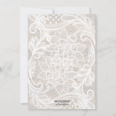 Invitation Lumières en forme de guirlandes Bois et Dentelle F (Dos)