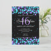 Invitation Lumières et étoiles du sweet sixteen (Debout devant)