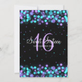 Invitation Lumières et étoiles du sweet sixteen (Dos)