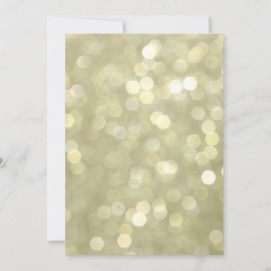 Invitation Lumières Étincelantes Gold Ballroom Sweet 16 Invit (Dos)