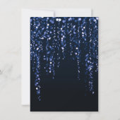 Invitation Lumières étoilées bleu violet Merci (Dos)