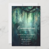 Invitation Lumières Fées de Forêt Enchantée Magique Qinceaner (Devant)