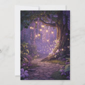 Invitation Lumières Fées de Forêt Enchantées Fête des mariées (Dos)