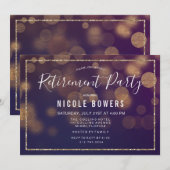 Invitation Lumières Fête de Retraite (Devant / Derrière)