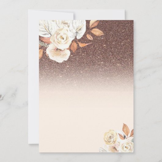 Invitation Lumières, Fleurs d'automne Parties scintillant Bok (Dos)