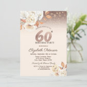 Invitation Lumières, Fleurs d'automne Parties scintillant Bok (Debout devant)