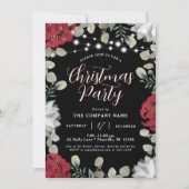 Invitation Lumières florales blanches rouges sur la fête de N (Devant)