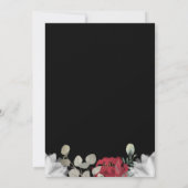 Invitation Lumières florales blanches rouges sur la fête de N (Dos)