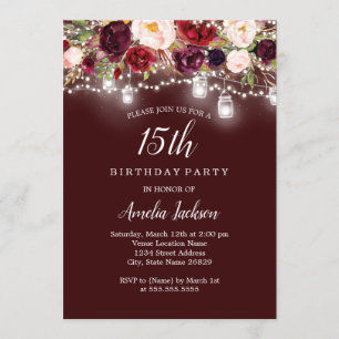 Invitation Lumières Florales Bourguignonnes Rustiques 15e Ann