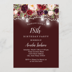 Invitation Lumières Florales Bourguignonnes Rustiques 18ème A