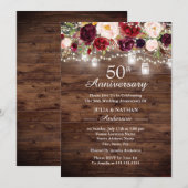 Invitation Lumières florales de Bourgogne rustique 50e annive (Devant / Derrière)