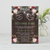 Invitation Lumières Florales de Teinte Bourguignonne I DO BBQ (Debout devant)