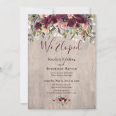 Invitation Lumières Florales Rustiques Nous Avons Fait Une Fu (Devant)