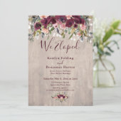 Invitation Lumières Florales Rustiques Nous Avons Fait Une Fu (Debout devant)