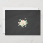 Invitation Lumières florales rustiques rose pour réception de (Dos)