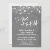 Invitation Lumières Grunge pour avoir et tenir gris (Devant)