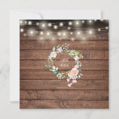 Invitation Lumières guinguettes rustiques 50e anniversaire Fl (Dos)