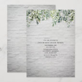 Invitation Lumières Guirlande Blanc Brique Botanique Génériqu (Devant / Derrière)