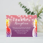 Invitation Lumières Guirlande Réception de Mariage Hawaïen An (Debout devant)