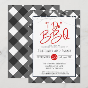 Invitation Lumières Guirlandes à Carreaux Je Fais du BBQ Enga