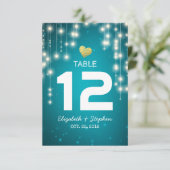 Invitation Lumières Guirlandes Mariage Plan de Table Numéro d (Debout devant)