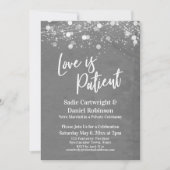 Invitation Lumières L'amour texturé est une réception grise p (Devant)