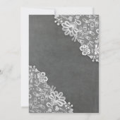 Invitation Lumières Mason Jars Lace Fête des mariées rustique (Dos)