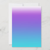 Invitation Lumières modernes Purple Turquoise Sweet 16 (Dos)