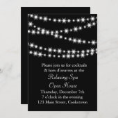 Invitation Lumières noir de Twinkle Open House (Devant / Derrière)