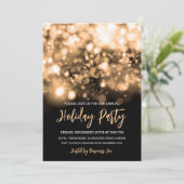 Invitation Lumières Or Moderne Fête de l'entreprise (Debout devant)