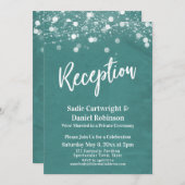 Invitation Lumières Réception de Mariage Texturée Saphyr Limi (Devant / Derrière)