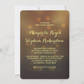 Invitation Lumières romantiques enchantées mariage rustique (Dos)