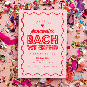 Invitation Lumières rose ondulé Bachelorette Week-end Itinéra